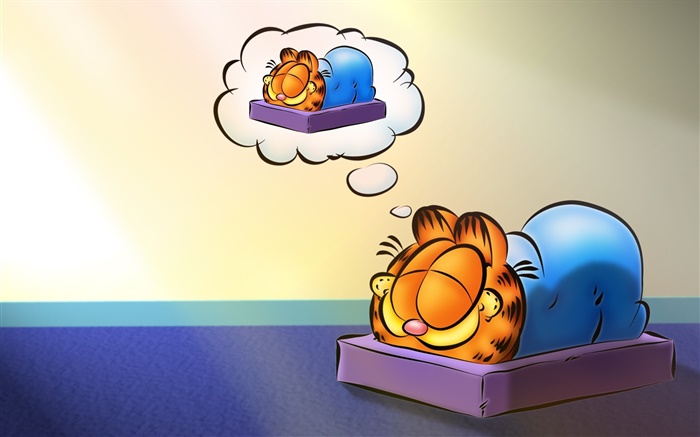 Garfield Schlaf, anime Hintergrundbilder Bilder