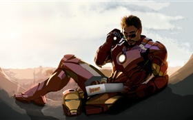 Iron Man, Tony Stark, Robert Downey Jr., Kunst Zeichnung HD Hintergrundbilder