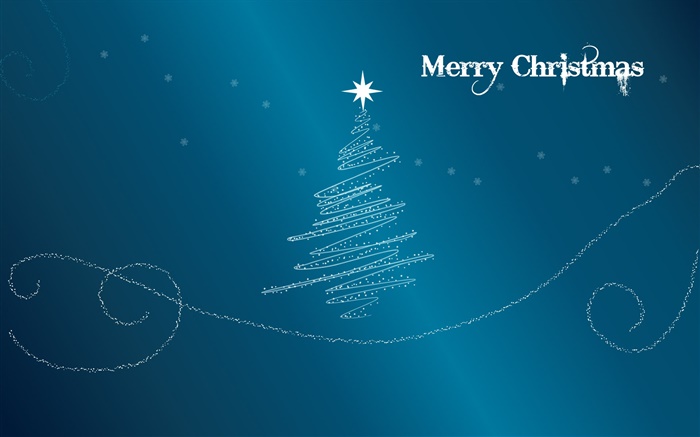 Frohe Weihnachten, kreatives Design, Baum, Stern, blauer Hintergrund Hintergrundbilder Bilder