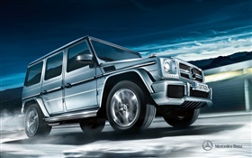 2012 Mercedes-Benz G-Klasse W463 Silber Auto HD Hintergrundbilder