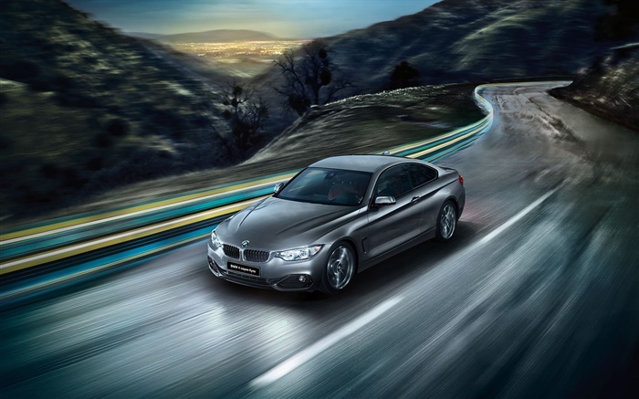 2015 BMW 4-Serie F32 Fahrzeuggeschwindigkeit , Straße, Beleuchtung Hintergrundbilder Bilder