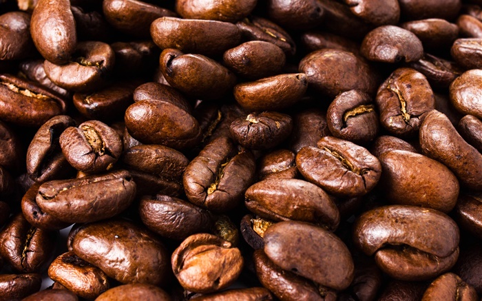 Kaffeebohnen  close-up, Getreide Hintergrundbilder Bilder