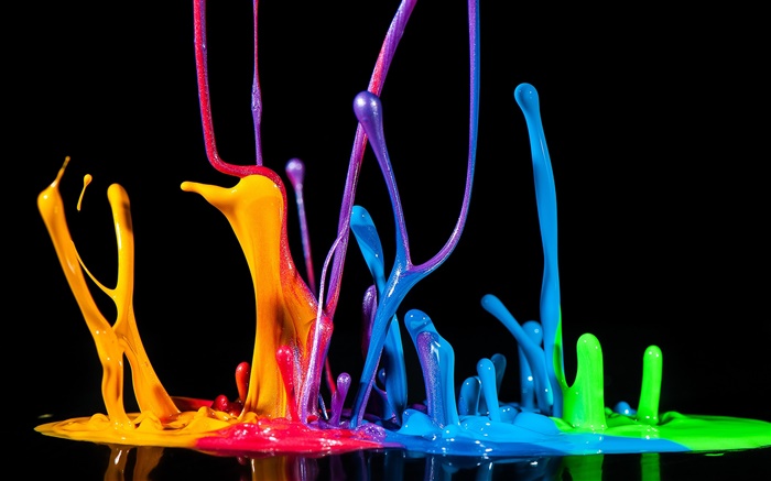 Bunte Farben Spray, Flüssigkeit, Spritzer, kreativ Hintergrundbilder Bilder