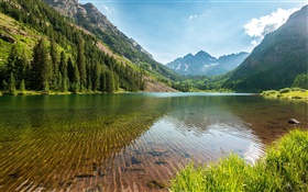 USA, Colorado, Natur, Landschaft, Berge, Wald, See, Bäume HD Hintergrundbilder