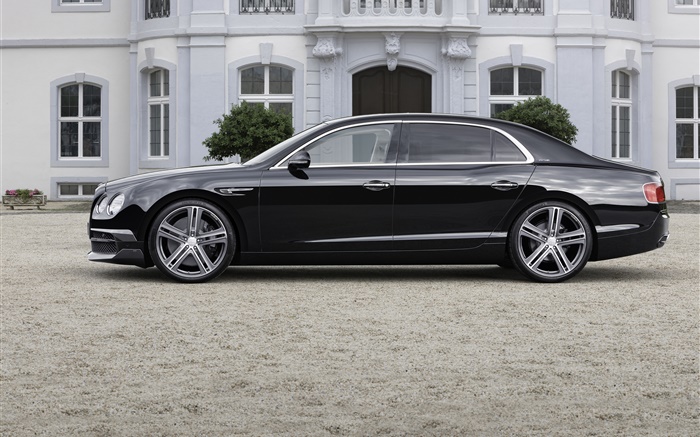 2015 Bentley Continental schwarzes Auto Seitenansicht Hintergrundbilder Bilder