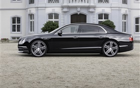 2015 Bentley Continental schwarzes Auto Seitenansicht HD Hintergrundbilder