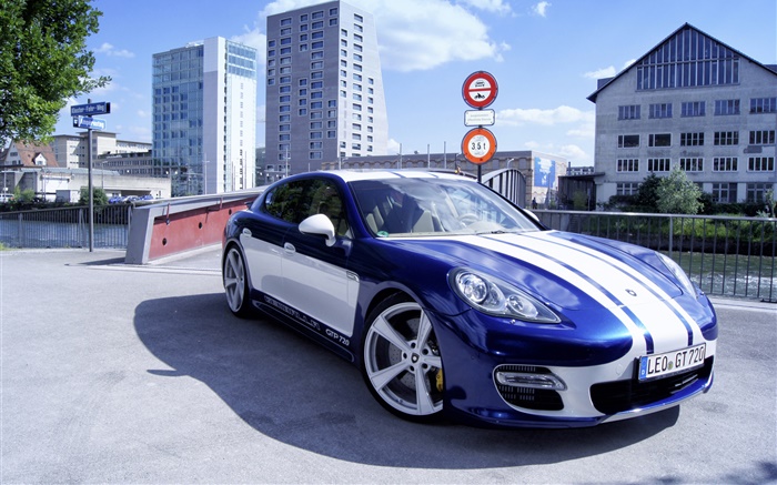 2015 Porsche Gemballa GTP 720 blau supercar Hintergrundbilder Bilder