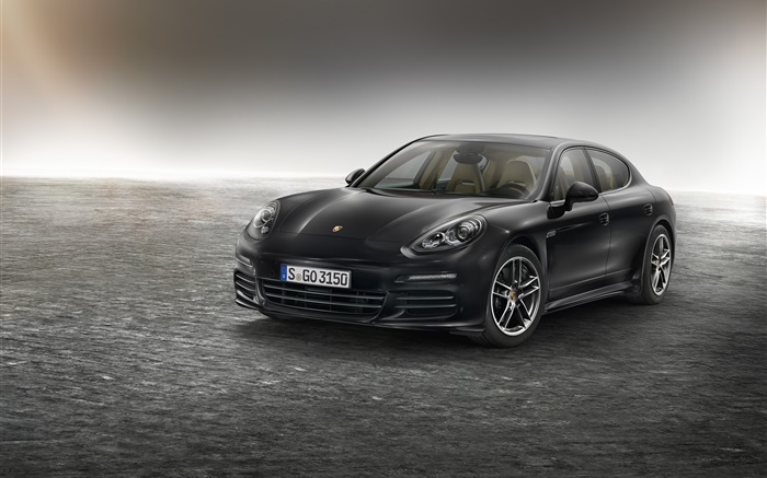 2015 Porsche Panamera 970 schwarz supercar Hintergrundbilder Bilder