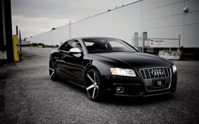 Audi S4 schwarzes Auto HD Hintergrundbilder