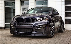 BMW X6 F16 schwarz SUV Auto HD Hintergrundbilder
