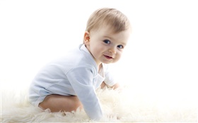 Cute baby, neugeboren, süßes Lächeln HD Hintergrundbilder