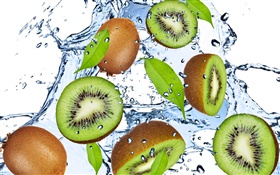 Kiwi, Obst, Wassertropfen