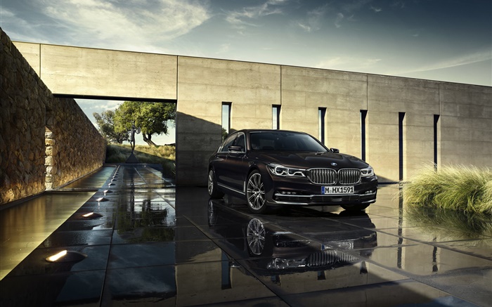 2015 BMW 750Li xDrive G12 Auto Vorderansicht Hintergrundbilder Bilder