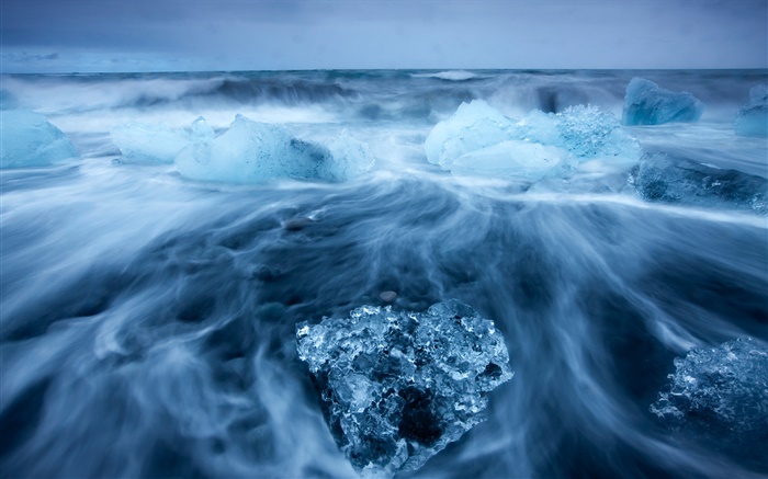 Arktis, blaues Eis, Ozean Hintergrundbilder Bilder