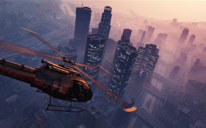 Grand Theft Auto V, GTA 5, PC-Spiel, Hubschrauber Hintergrundbilder Bilder