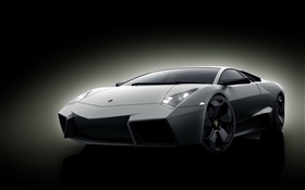 Lamborghini Reventon supercar, schwarzer Hintergrund HD Hintergrundbilder
