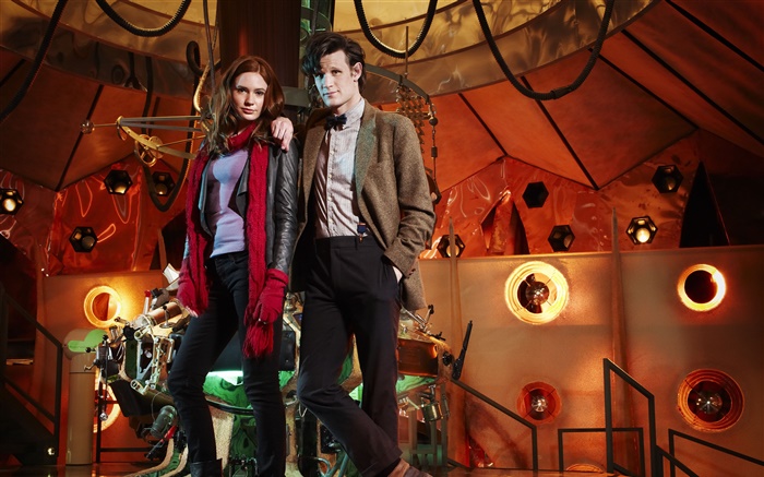 Matt Smith, Amy Pond, Doctor Who, TV-Serie Hintergrundbilder Bilder