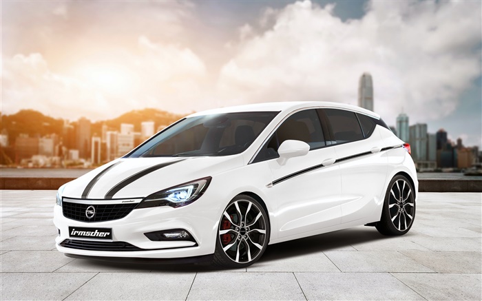 Opel Astra weißes Auto Hintergrundbilder Bilder