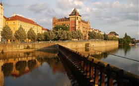 Prag, Tschechische Republik, Palast, Fluss, Haus HD Hintergrundbilder