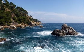 Spanien, Meer, Küste, Felsen, Natur Landschaft HD Hintergrundbilder