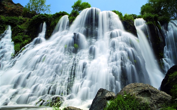 Armenien, Wasserfälle , Strom, Felsen Hintergrundbilder Bilder
