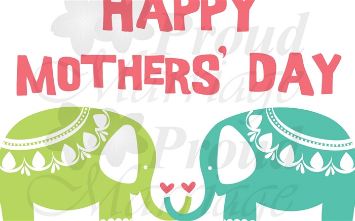 Glücklicher Mutter-Tag, Wünsche, Elefant, Kunst Hintergrundbilder Bilder