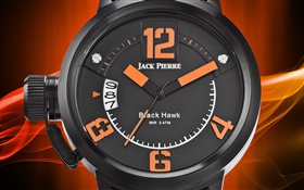 Jack Pierre, Uhr, orange und schwarz