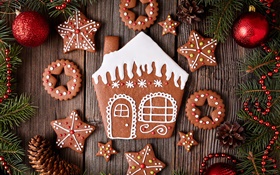 Frohe Weihnachten, Kekse, Dessert, Neujahr HD Hintergrundbilder
