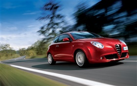 Alfa Romeo rot Autogeschwindigkeits HD Hintergrundbilder