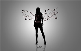 Engel Mädchen, kreatives Design HD Hintergrundbilder
