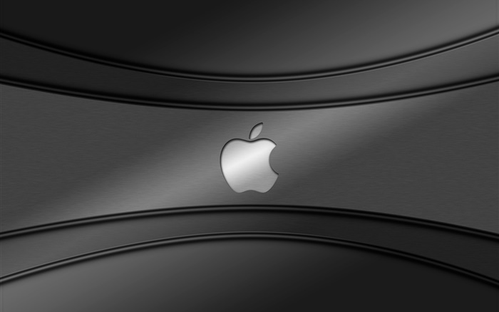Apple-Logo, grauen Hintergrund Hintergrundbilder Bilder