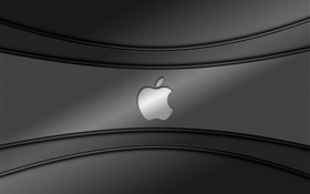 Apple-Logo, grauen Hintergrund