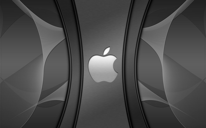 Apple-Logo, Metall-Hintergrund Hintergrundbilder Bilder