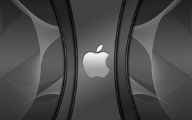 Apple-Logo, Metall-Hintergrund