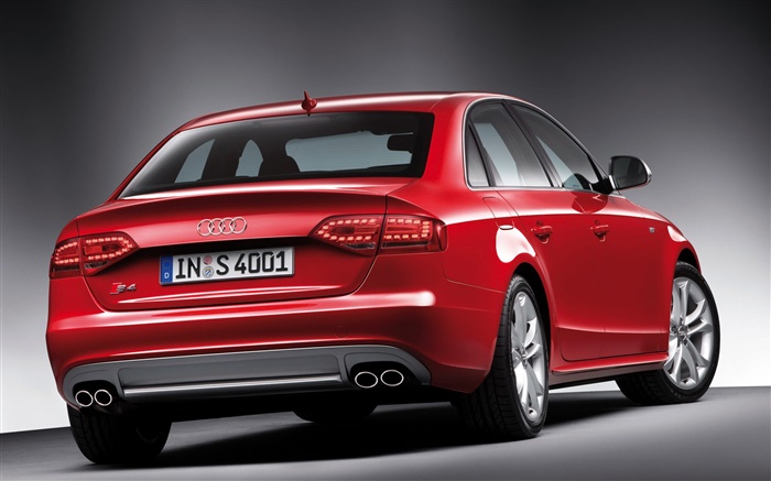Audi S4 rotes Auto Rückansicht Hintergrundbilder Bilder
