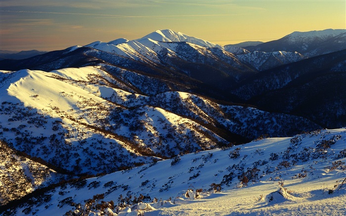 Australien, Berge, Schnee, Neigung Hintergrundbilder Bilder