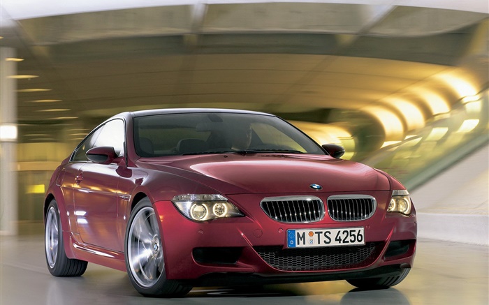 BMW M6 rotes Auto Vorderansicht Hintergrundbilder Bilder