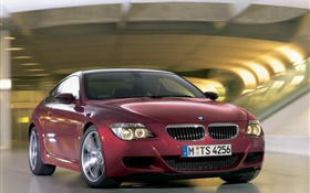 BMW M6 rotes Auto Vorderansicht HD Hintergrundbilder