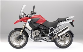 BMW R1200 GS Motorrad, rot und schwarz HD Hintergrundbilder