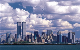 Vor 911, Twin Towers, Manhattan, USA HD Hintergrundbilder