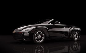 Schwarz Chevrolet Auto, schwarzer Hintergrund HD Hintergrundbilder