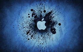 Schwarze Tinte spritzen, Apple-Logo HD Hintergrundbilder
