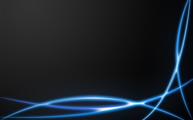 Blaues Licht Linien in schwarzem Hintergrund HD Hintergrundbilder