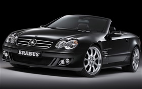 Brabus schwarz Cabrio HD Hintergrundbilder