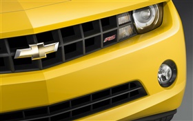 Chevrolet RS gelbes Auto Vorderansicht HD Hintergrundbilder