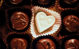 Schokolade, Herz, Liebe HD Hintergrundbilder