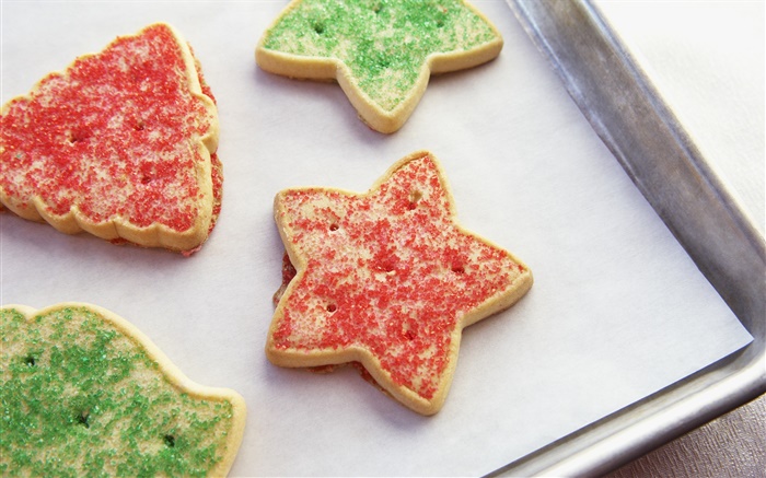 Weihnachten Lebensmittel, süße Kuchen, Sterne Hintergrundbilder Bilder