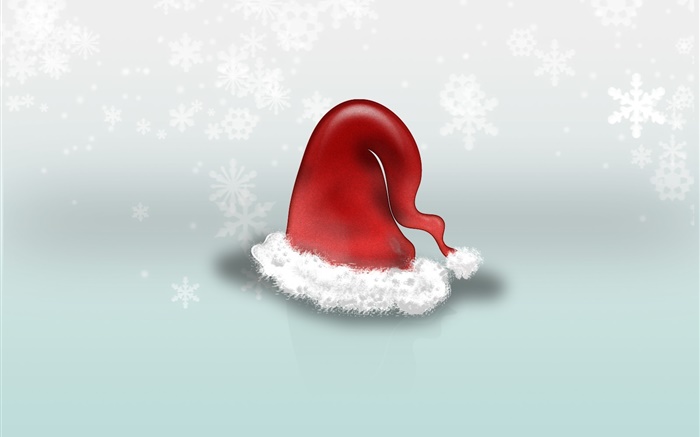 Weihnachten Hut, Schneeflocken, Kunstbilder Hintergrundbilder Bilder