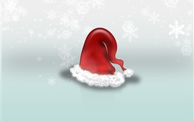 Weihnachten Hut, Schneeflocken, Kunstbilder HD Hintergrundbilder