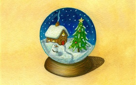 Weihnachten themed Bilder, ball, art design HD Hintergrundbilder